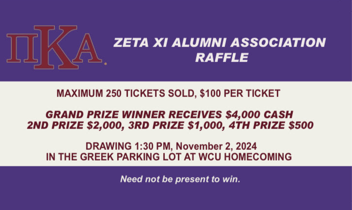 10th Annual Zeta Xi Alumni Association Raffle