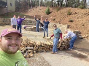 Alumni participating in the summer workday